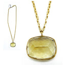 MJS 14K 25.32CT Citrine Pendant Necklance 18" Length