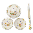 Aynsley Three Plates and Cake Knife