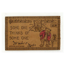 Vintage 1900s Leather Postcard -  Thinks of Some One