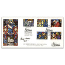 1992 Christmas. Covercraft Off. - Peace on Earth, All Saint, Porthcawl h/s. Signed Philip Masson_TX9211B