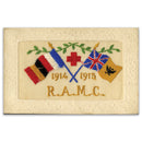 WWI R.A.M.C Embroidered Postcard