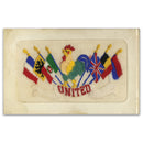 WWI Embroidered Postcard - United