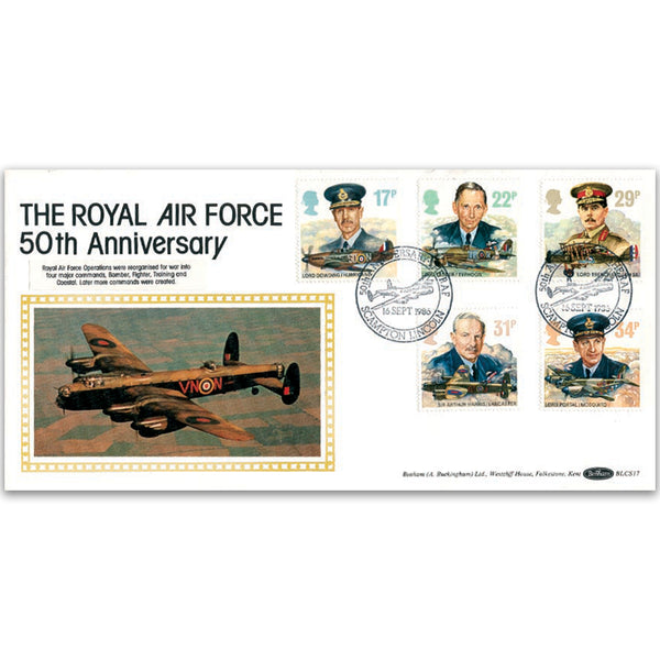 1986 RAF Flown Cover BLCS17A