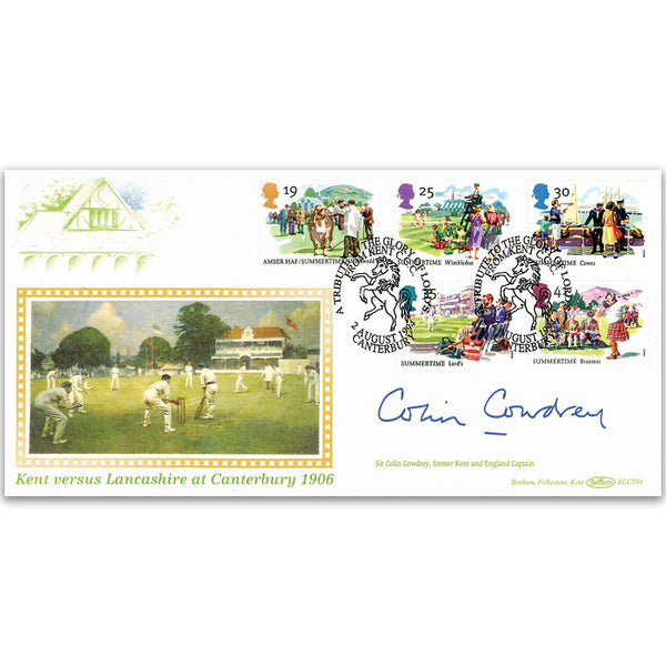 1994 Kent Cricket Cover - Signed by Sir Colin Cowdrey BLCS98S