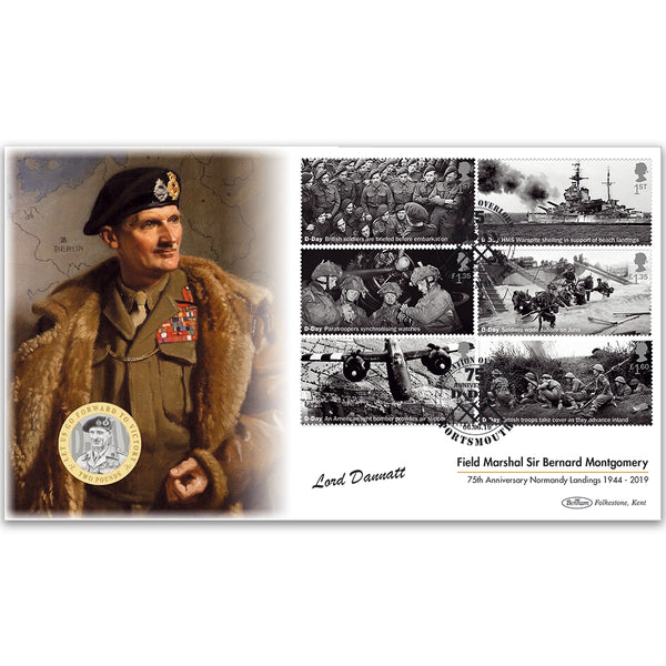 2019 D-Day Coin Cover - Signed Lord Dannatt C19480S