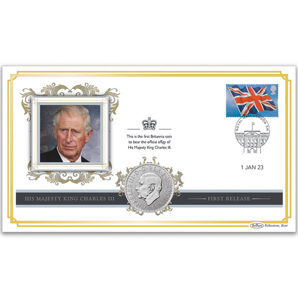 HM King Charles III Silver Britannia Special Coin Cover