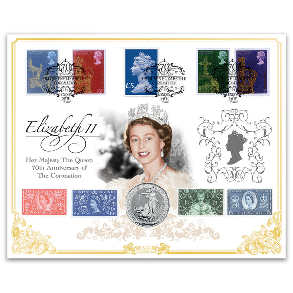 70th Anniversary of Queen Elizabeth II's Coronation Silver Britannia Special Coin Cover