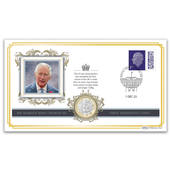 King Charles III First Definitive Coins Special Coin Cover - £2