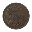 1762 Sweden 1 ore. F-18, rim damage