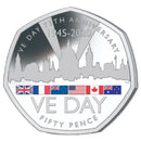 2020 VE Day Gibraltar 50p Colourised CBN944