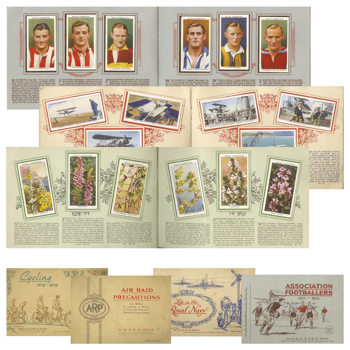 12 Cigarette Card Sets