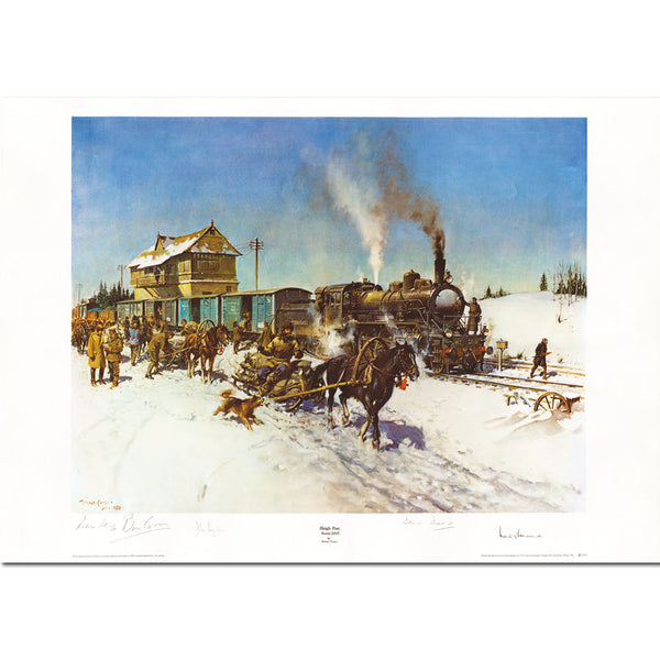 'Sleigh Post' Russia 1919 Print by the Late Sir Terence Cuneo - Limited Edition CXP0072