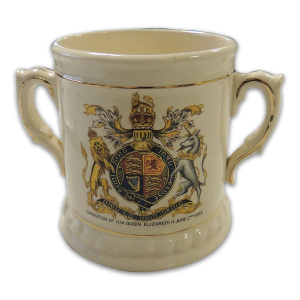 Brentleigh Ware Pottery Loving Cup - Queen Elizabeth II Coronation 1953 CXR1123