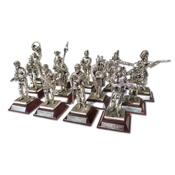 Royal Hampshire Pewter Military Figurines x 12