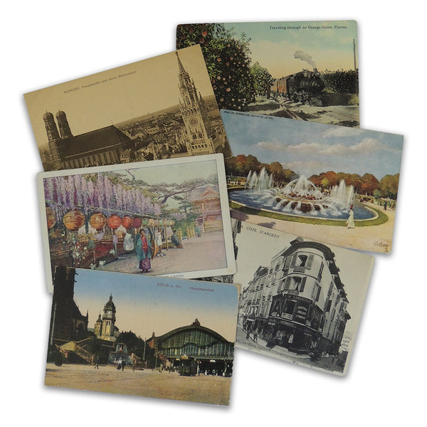 100+ Vintage Foreign Postcards