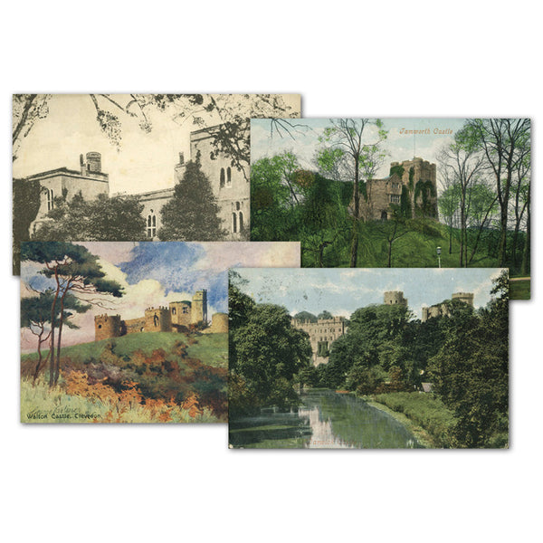 36 Vintage Castle Postcards CXX0484