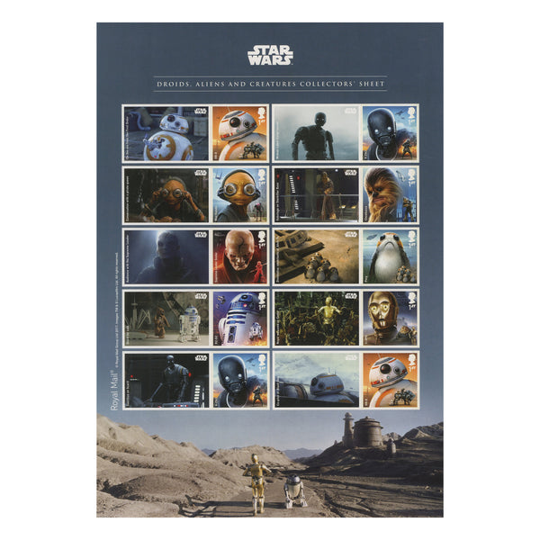 2017 Star Wars Collectors Royal Mail Commemorative Sheet