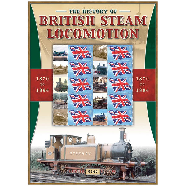 British Steam Locos 1870 - 1894 GB Customised Stamp Sheet GBS0001B