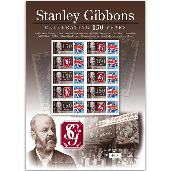 Stanley Gibbons - 150th Anniversary GB Customised Stamp Sheet GBS0010