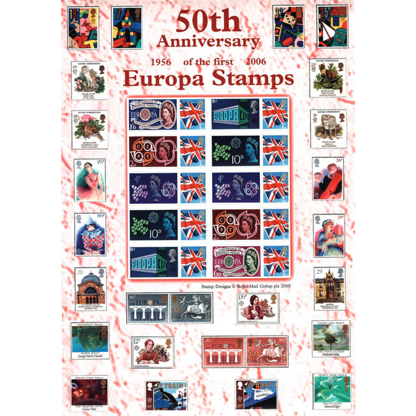 50th Anniversary Europa Stamps GBS0012A