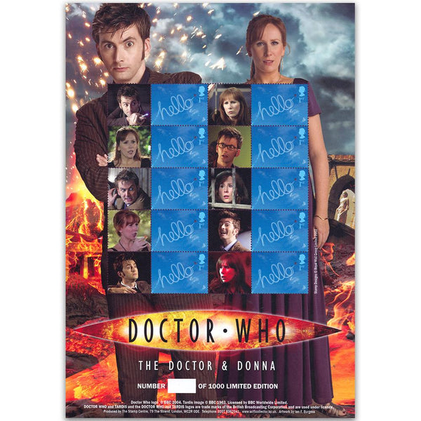 Doctor Who GB Customised Stamp Sheet - The Doctor & Donna GBS0103