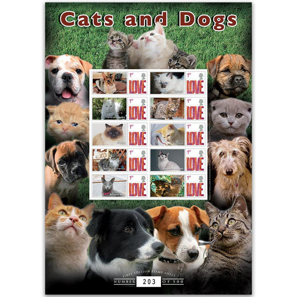 Cats & Dogs GB Customised Stamp Sheet GBS0120