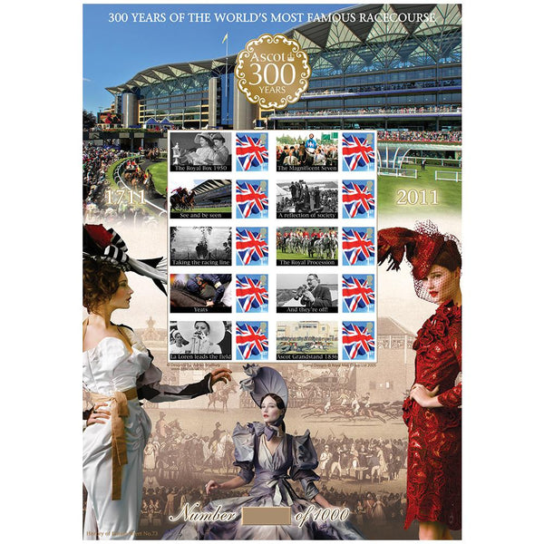 Royal Ascot GB Customised Stamp Sheet - HoB 73 GBS0168