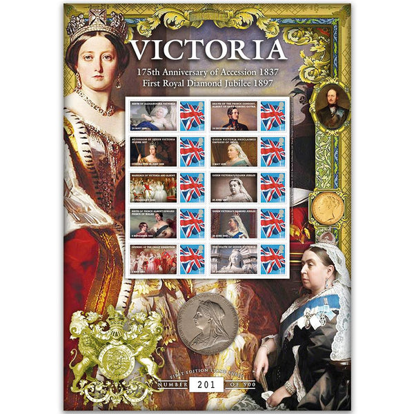 Queen Victoria Accession/Diamond Jubilee GB Customised Stamp Sheet GBS0189