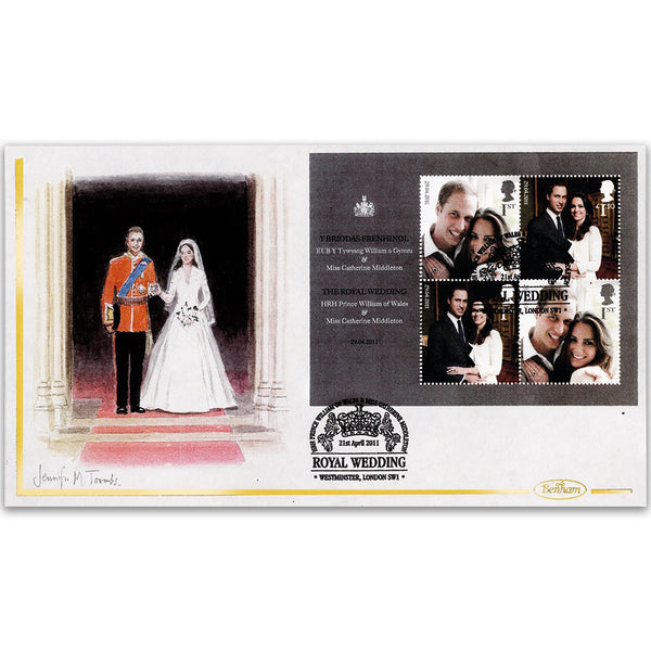 2011 Royal Wedding M/S Hand Painted Cover - Jennifer M. Toombs HP1198