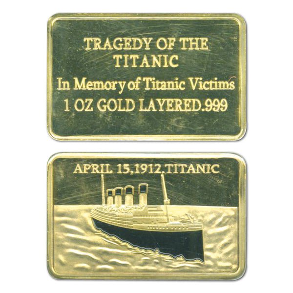 Titanic Gold Plated Ingot NBM1681