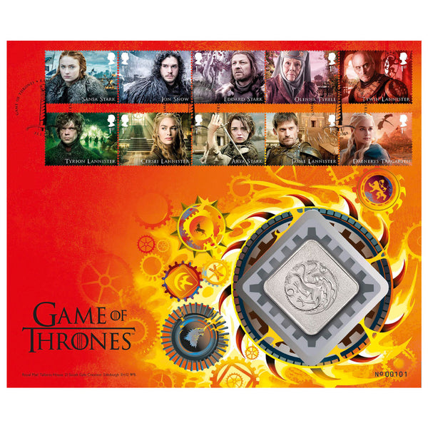 2018 Game of Thrones Stamps RM Medal Cover PCM0359