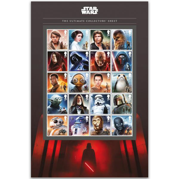 2017 Royal Mail Star Wars The Ultimate Collectors Sheet XSD940