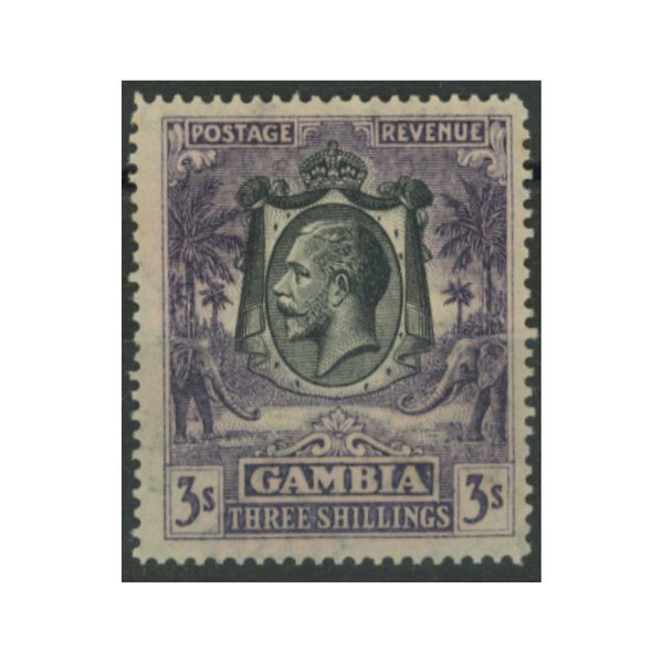 Gambia S.G139 George V 3/- slate-purple fine u/m