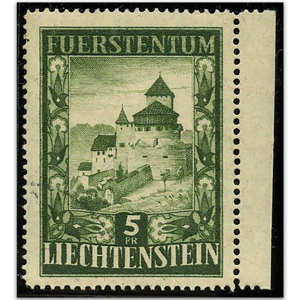 Liechtenstein S.G.304 1951/2 5f Vaduz Castle mint RRLIE0304
