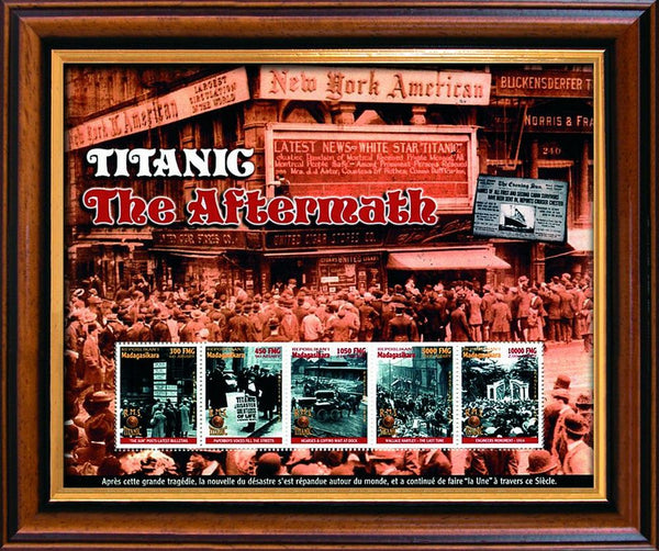 Titanic - The Aftermath Stamp Sheet - Framed SD270B