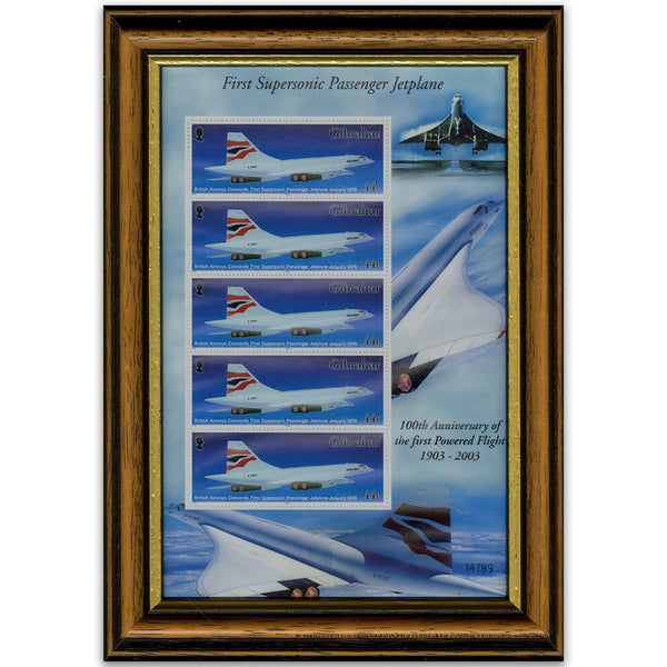 Concorde Stamp Sheet Framed SD409