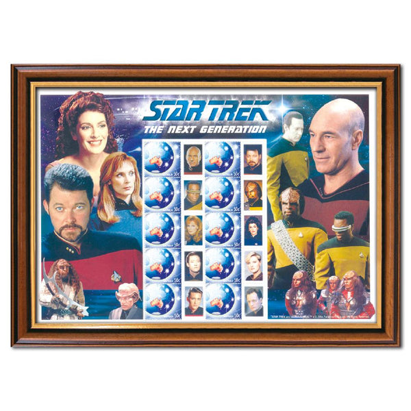 Star Trek: The Next Generation Framed Australia Post Stamp Sheet SD416