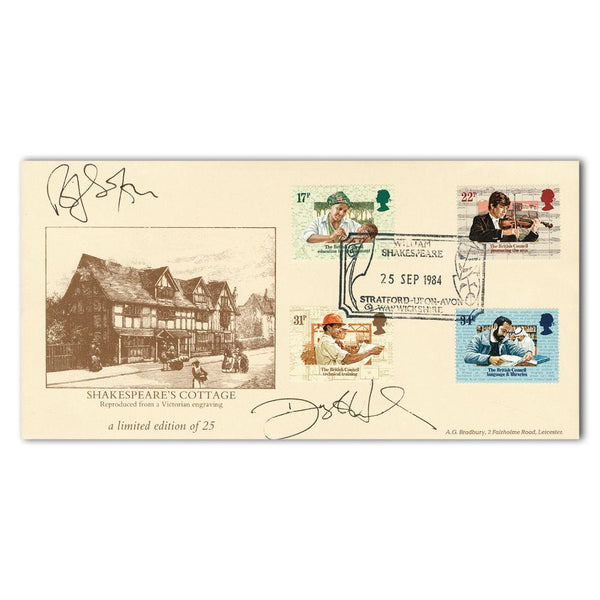 1984 British Council, Shakespeare's Cottage - Signed Daryll Hannah and Rolf Saxon SIGE0144