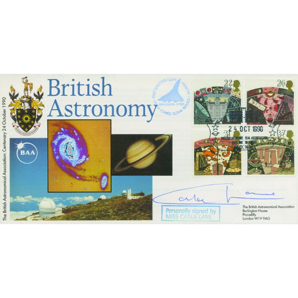 1990 British Astronomy. Signed by Carla Lane. SIGE0551