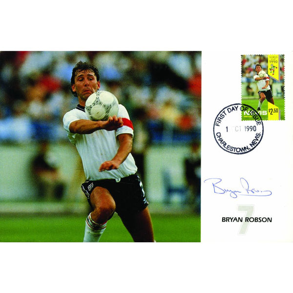 1990 Football. Signed Bryan Robson. SIGF0053