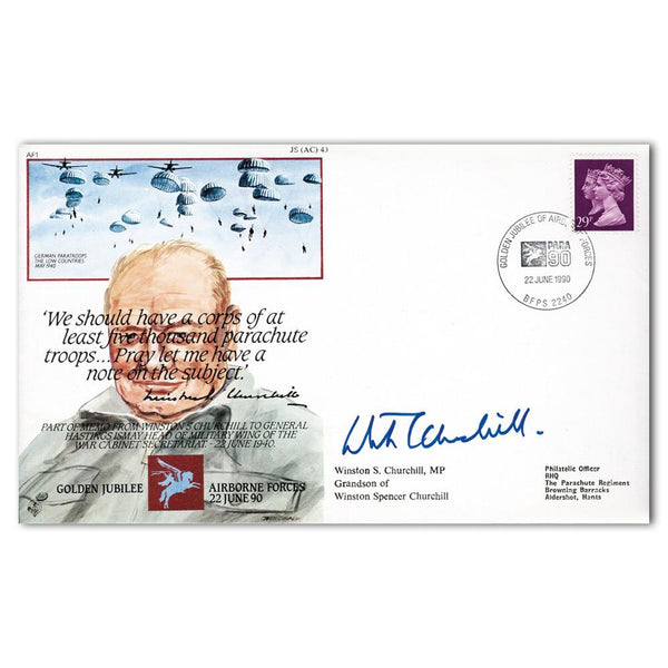 1990 Airborne Forces - Signed Winston S. Churchill SIGM0080