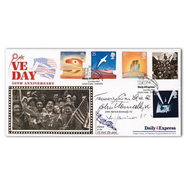 1995 VE Day - Signed by Gould, Jamieson and 1 Other SIGM0095
