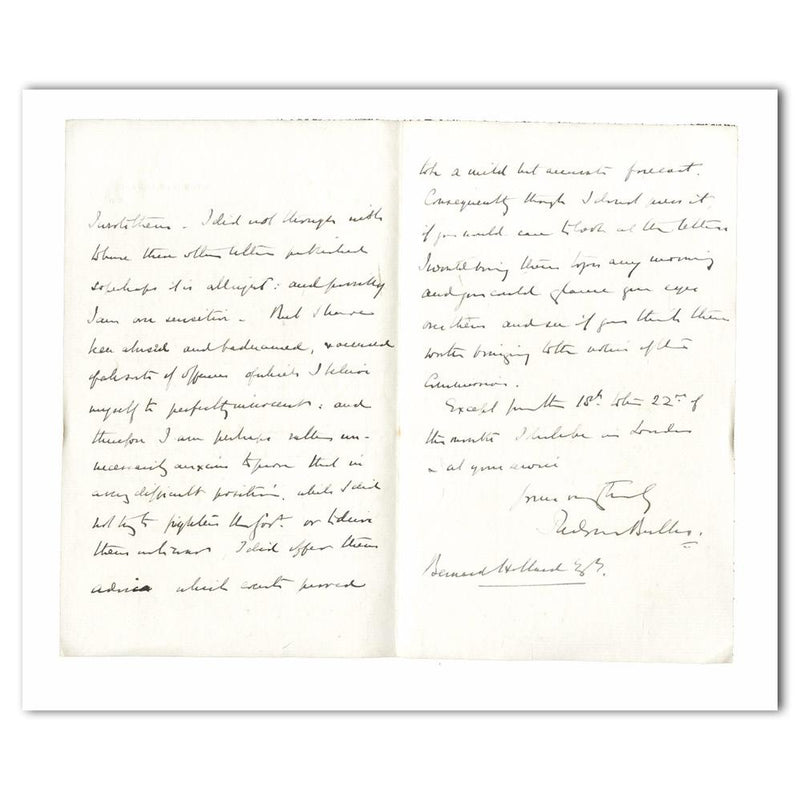 1903 Handwritten Letter - Signed Sir Redvers Buller VC SIGM0125