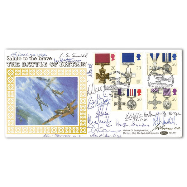 1990 Gallantry - Signed by 17 BoB Pilots, Crew VC and MM Holders SIGM0225