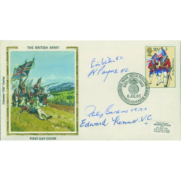 1983 British Army - Signed by 4 Victoria Cross Holders - Wilson, Payne, Kenna and Gardner SIGM0231
