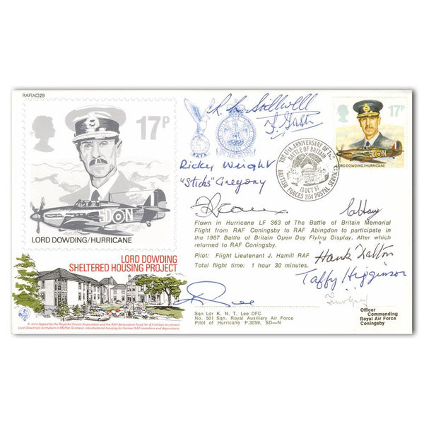 1987 BoB 47th - Signed by 9 Fighter WWII Pilots SIGM0235