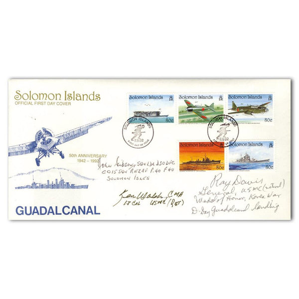 1983 Solomon Islands - Battle of Britain 50th - Signed by J. Gibson and 2 Others SIGM0250