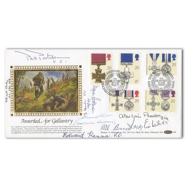 1990 Gallantry - Signed by 5 VC, 1 GC, 1 DSO, 1 MC and 1 MM SIGM0268