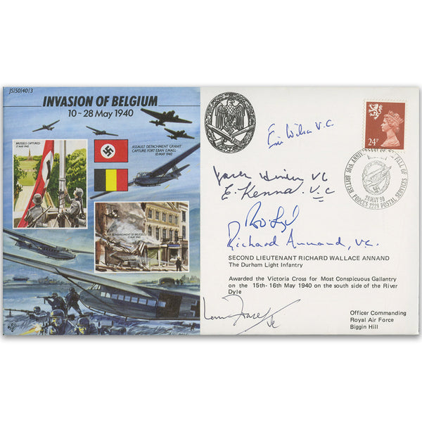 1990 Invasion of Belgium - Signed by 6 VC Holders SIGM0295