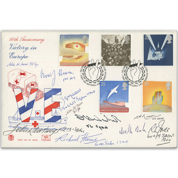 1995 VE Day 50th - Signed by 10 Battle of Britain Veterans SIGM0299